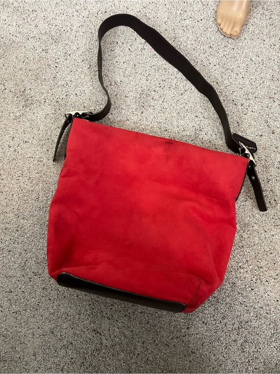 Coach Handbags - vintage Coach red suede hobo bag,medium
